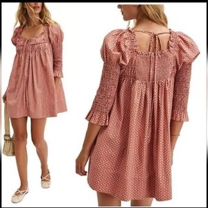 Free People Star Dip Mini Dress – Glass Roses Combo – NWT – Size S
